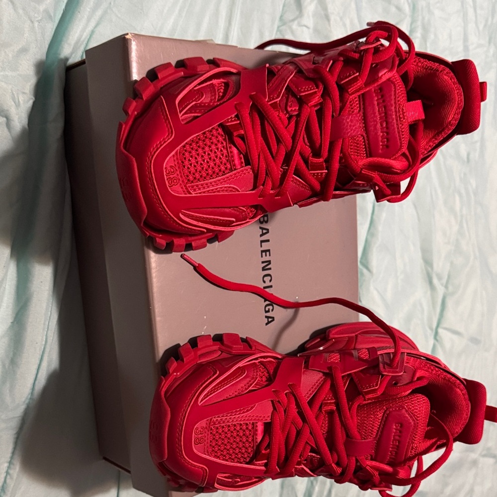 Balenciaga Vibrant Red Trail Sneakers